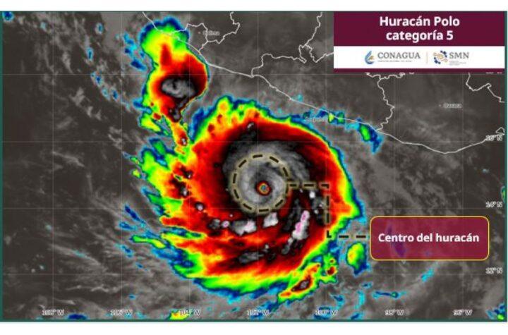 Huracán Polo alcanza categoría 5 en menos de 24 horas: Impacto y peligros para México